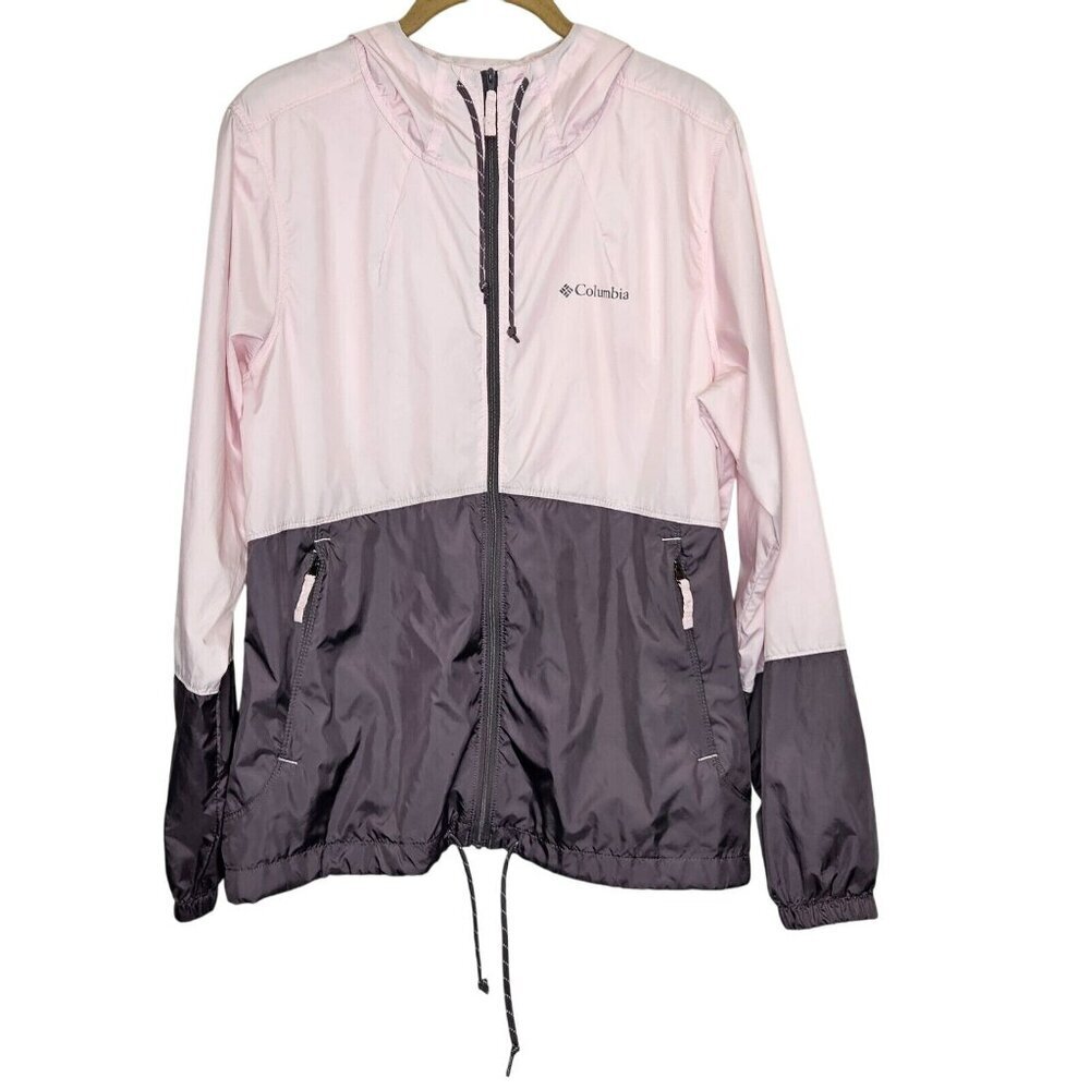 Columbia‎ Womens M Pink & Gray Windbreaker Jacket